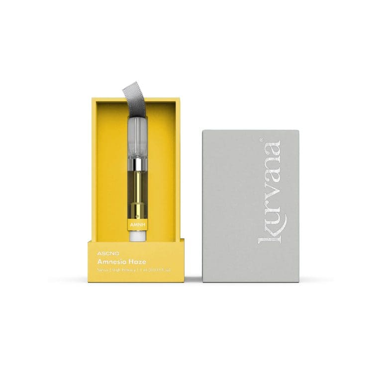 kurvana_ascnd_amnh_f-2000x2000 | Kurvana | Curated for years. Experienced in moments. An image of Kurvana's ASCND collection Amnesia Haze strain cartridge.