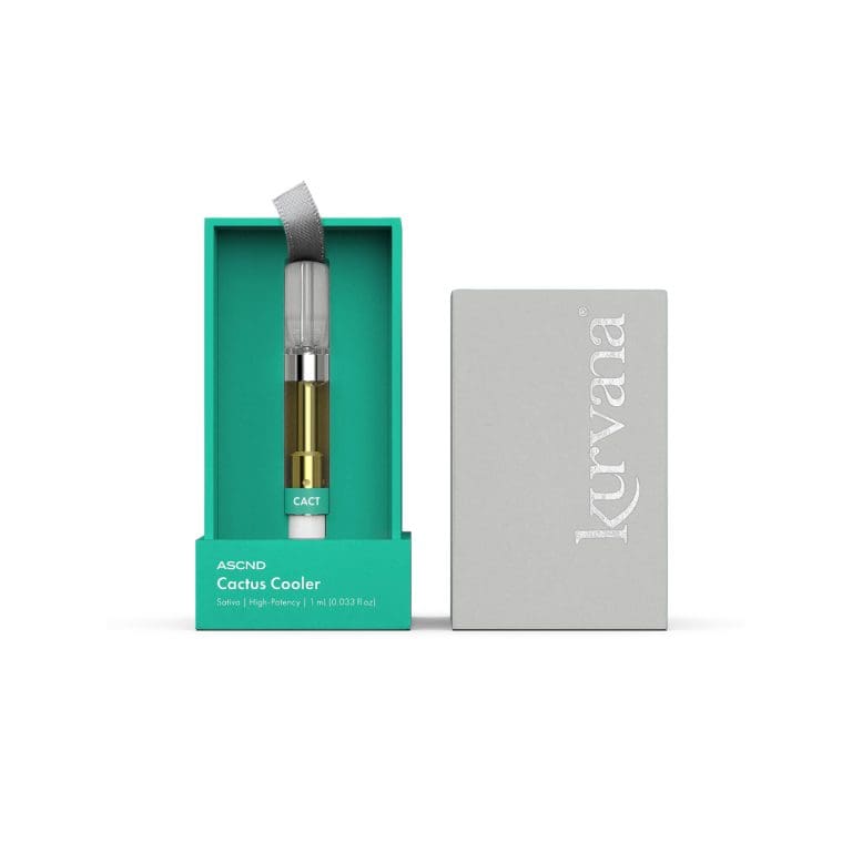 kurvana_ascnd_cact_f-2000x2000 2 | Kurvana | Curated for years. Experienced in moments. An Image of Kurvana's ASCND collection Cactus Cooler strain cartridge.