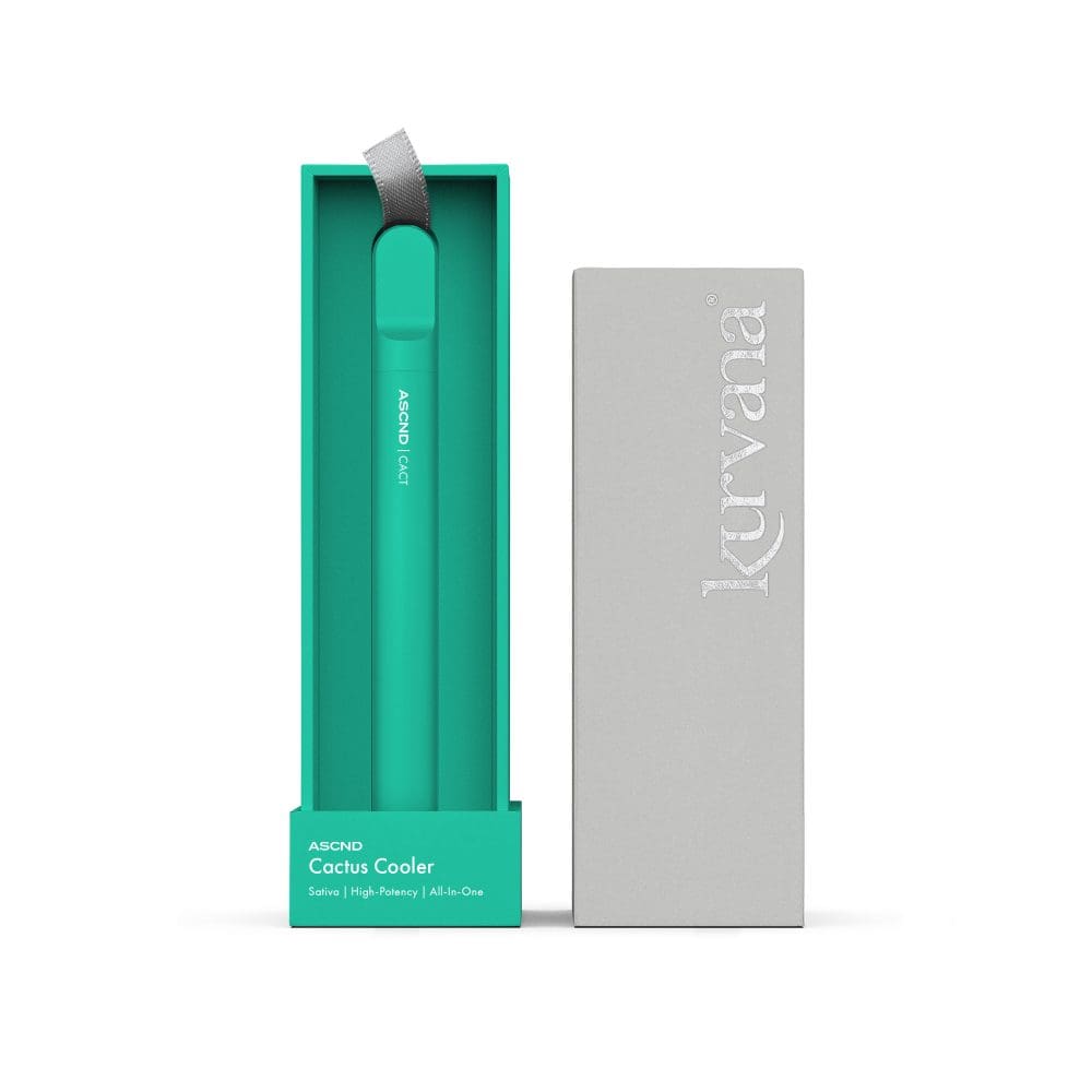 kurvana_ascnd_aio_cact-2000x2000 | Kurvana | Curated for years. Experienced in moments. An image of Kurvana's ASCND collection Cactus Cooler strain All-In-One disposable vape.