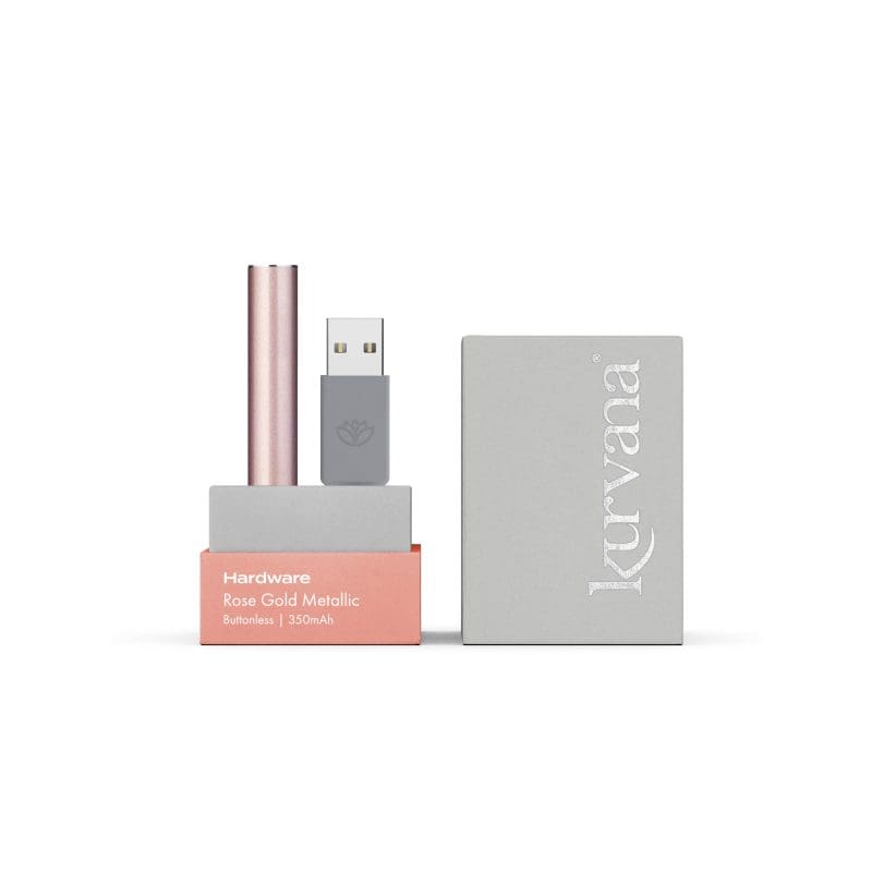 kurvana_hardware_rose_gold-2000x2000 | Kurvana | Curated for years. Experienced in moments. Kurvana's Rose Gold Metallic 350 mAh, quick charge automatic buttonless battery.