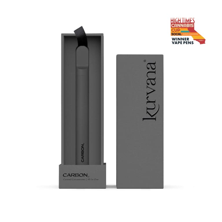 kurvana_carbon_aio-2000x2000-chos | Kurvana | Curated for years. Experienced in moments. An image of Kurvana's Carbon 21 collection Chocolope Sauce Strain All-In-One.