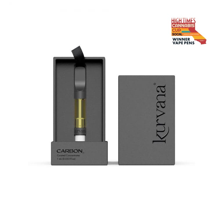 carbon_1_mL_l-2000x2000-chos | Kurvana | Curated for years. Experienced in moments. An image of Kurvana's Carbon 21 collection Chocolope Sauce cartridge. Winner of the High Times Cannabis Cup.