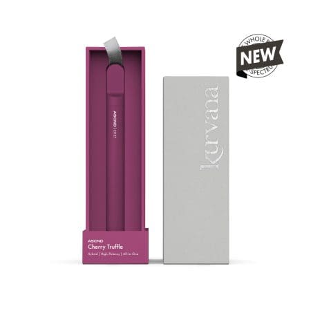 An image of Kurvana's ASCND collection Cherry Truffle strain All-In-One disposable vape.