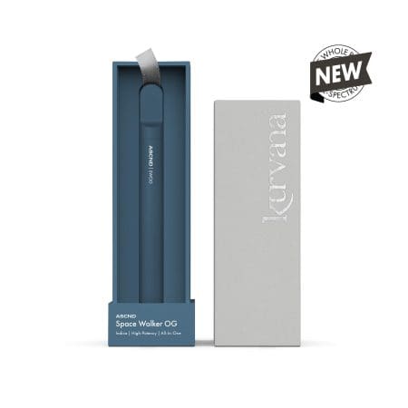 An image of Kurvana's ASCND collection Space Walker OG strain All-In-One disposable vape.