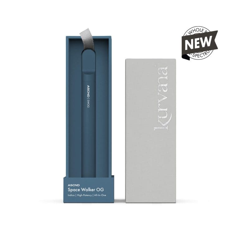kurvana_ascnd_swog_aio_2000x20000 | Kurvana | Curated for years. Experienced in moments. An image of Kurvana's ASCND collection Space Walker OG strain All-In-One disposable vape.