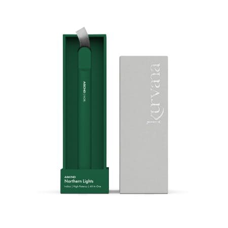 An image of Kurvana's ASCND collection Northern Lights strain All-In-One disposable vape.