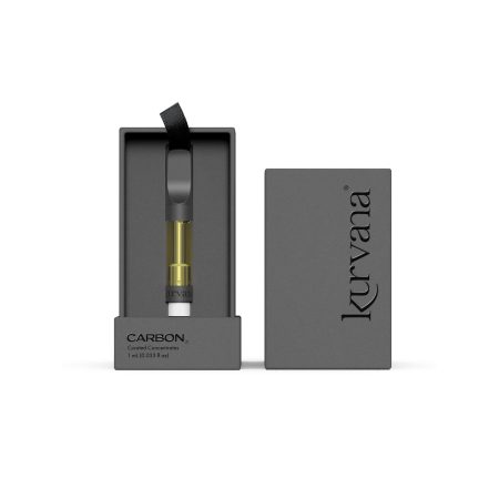 donny-burger-strain | Kurvana | Curated for years. Experienced in moments. Kurvana Carbon21 Donny Burger Sauce cartridge box with vape oil concentrate, showcasing sleek packaging design.