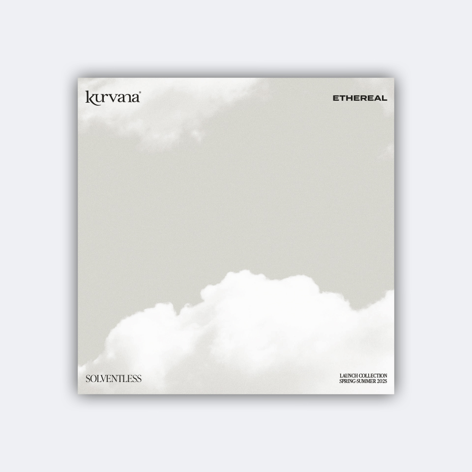 kurvana-ethereal-catalog | Kurvana | Curated for years. Experienced in moments. Kurvana Ethereal Solventless launch collection cover with clouds, Spring-Summer 2023 theme.